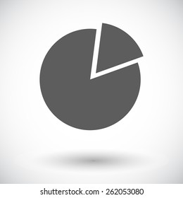 Graph. Single flat icon on white background. Vector illustration.