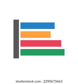 Graph statistics icon. Analysis. Vector.