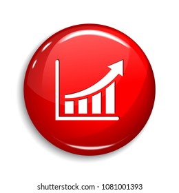 Graph Stats Round Vector Web Element Circular Button Icon Design