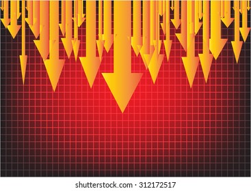 graph stock crash recession vector. Vectoe eps 10