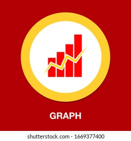 graph symbol icon. Simple element illustration. graph concept symbol design. Can be used for web and mobile UI/UX