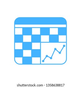 Graph table icon - vector