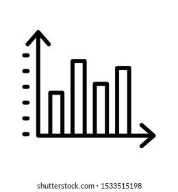 graph thin line vector icon