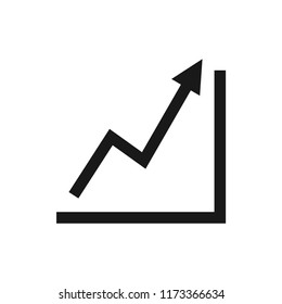 graph top vector icon 10 eps