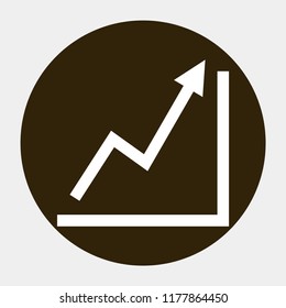 graph top vector icon 10 eps