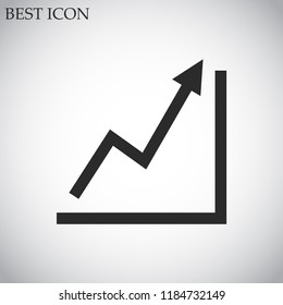 graph top vector icon 10 eps