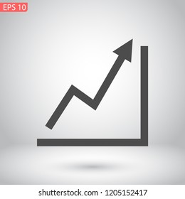 graph top vector icon 10 eps
