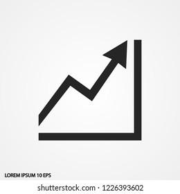 graph top vector icon 10 eps