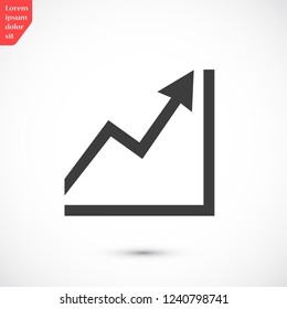 graph top vector icon 10 eps