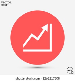 graph top vector icon 10 eps