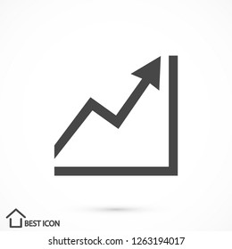 graph top vector icon 10 eps