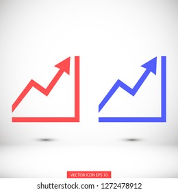 graph top vector icon 10 eps