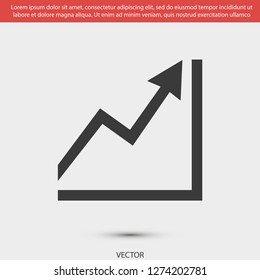graph top vector icon 10 eps