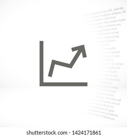 graph top vector icon 10 eps , Lorem ipsum Flat design
