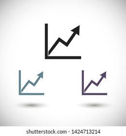 graph top vector icon 10 eps , Lorem ipsum Flat design
