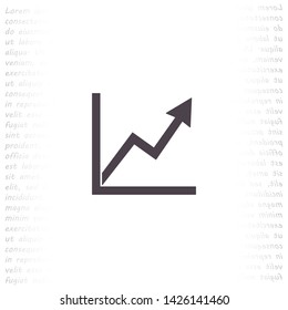 graph top vector icon 10 eps , Lorem ipsum Flat design