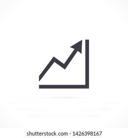graph top vector icon 10 eps , Lorem ipsum Flat design