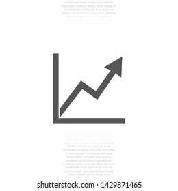 graph top vector icon 10 eps , Lorem ipsum Flat design