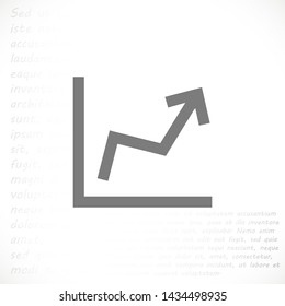 graph top vector icon 10 eps , Lorem ipsum Flat design
