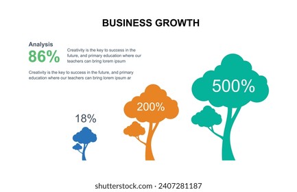 graph trees show company grow modern logo vector icon illustration