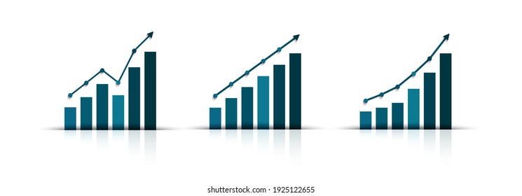 Graph in trendy flat style. Vector illustration