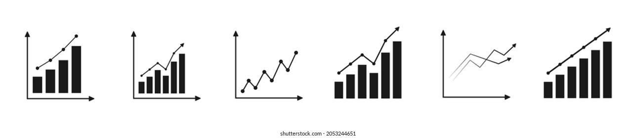 Graph in trendy flat style. Vector illustration