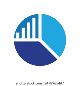 Graph in trendy flat style. Vector illustration