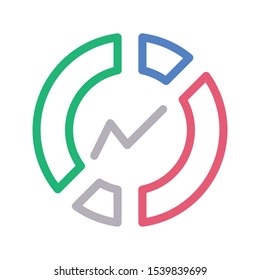  graph vector color line icon