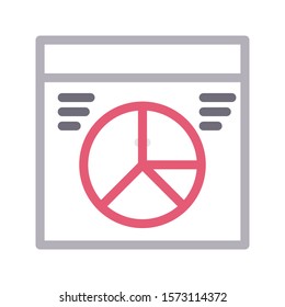 graph vector color line icon 