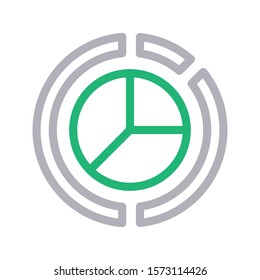 graph vector color line icon 