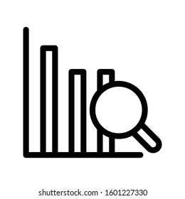 graph vector color line icon 