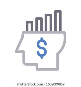 graph vector color line icon 