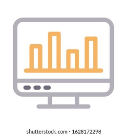 graph vector color line icon 