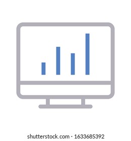 graph vector color line icon 