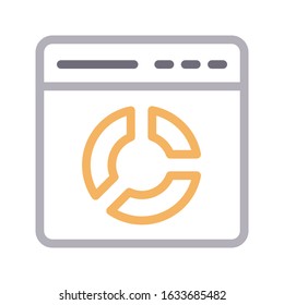 graph vector color line icon 