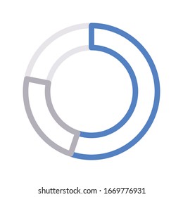 graph vector color line icon 