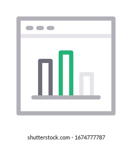 icono de línea de color del vector gráfico 