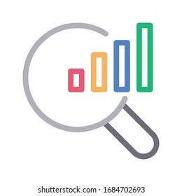graph vector color line icon 