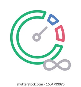 graph vector color line icon 