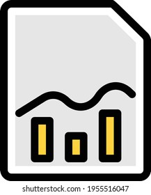 graph vector color line icon
