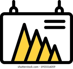 graph vector color line icon