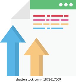 graph vector colour flat icon