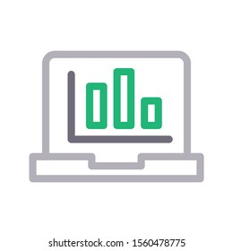 graph vector colour line icon 