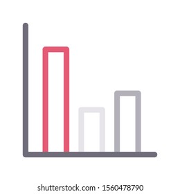 graph vector colour line icon 