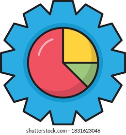 graph vector colour line icon 