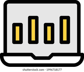 graph vector colour line icon