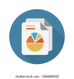graph vector flat color icon 