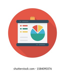 graph vector flat color icon 