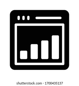 graph vector flat color icon 