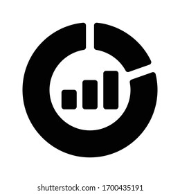 graph vector flat color icon 